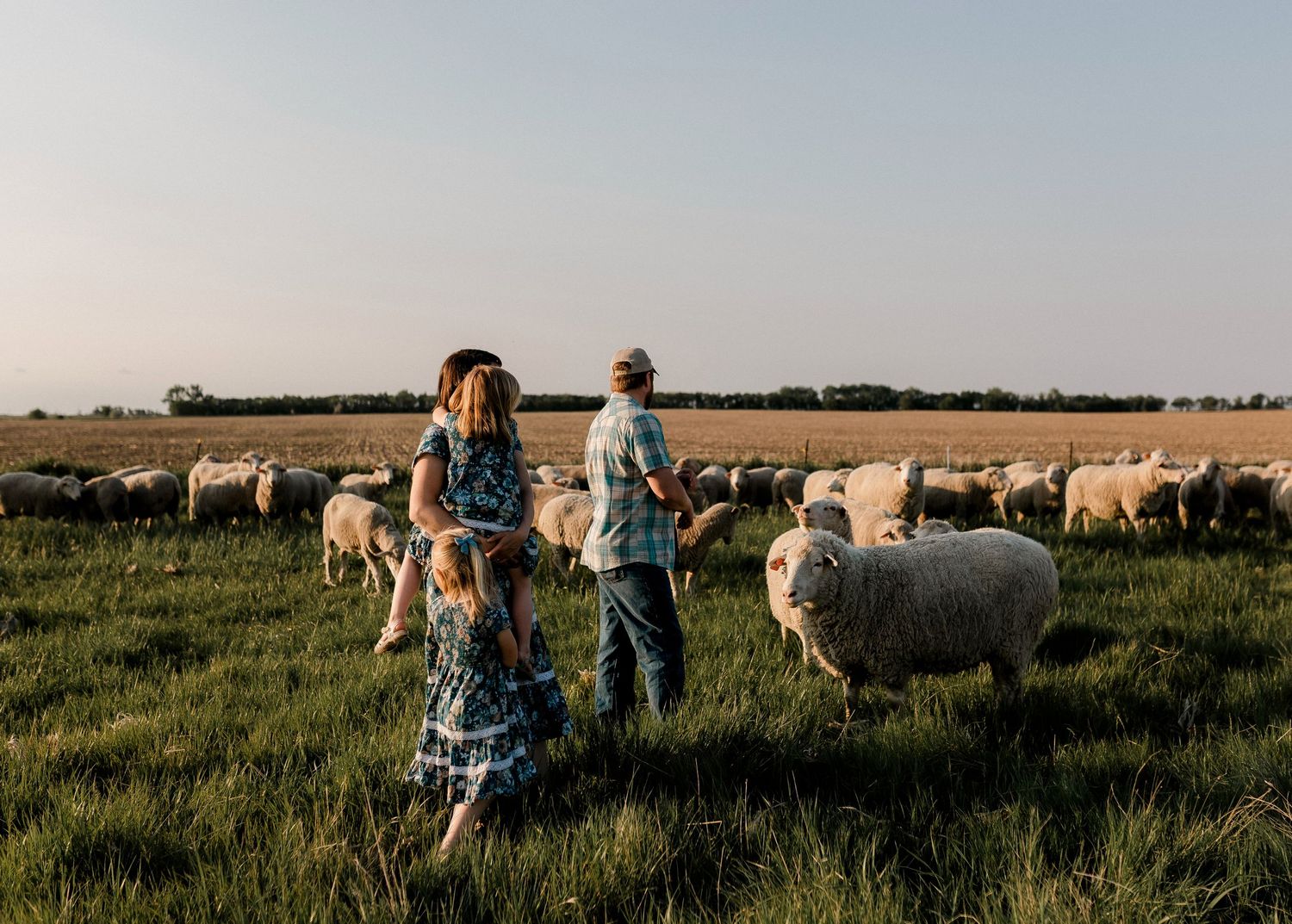 Candid family portrait with natural light and movement in south dakota