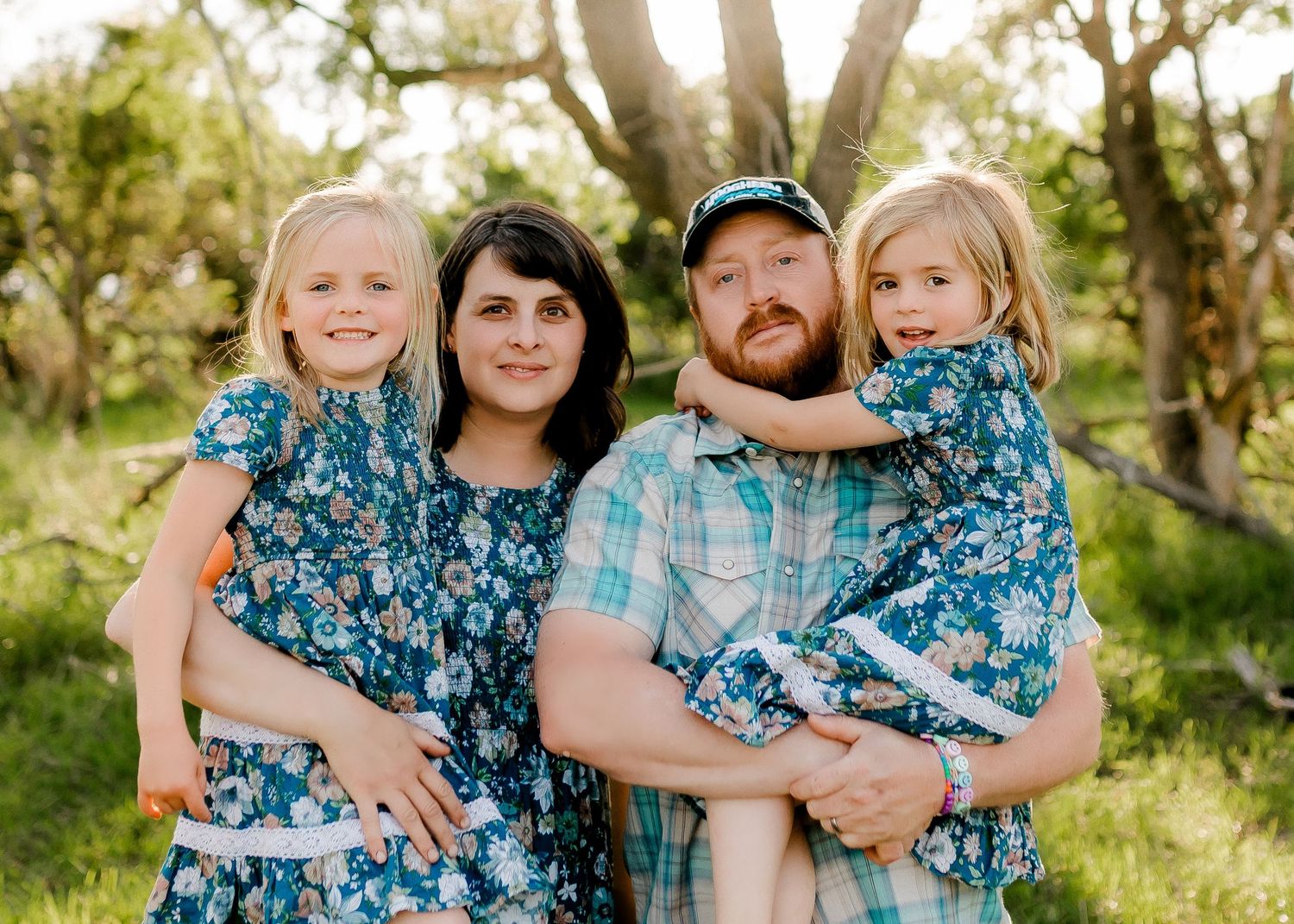 Candid family portrait with natural light and movement in south dakota