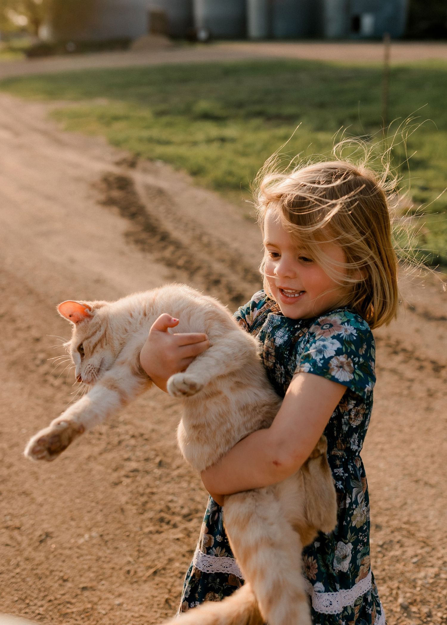 Candid family portrait with natural light and movement in south dakota