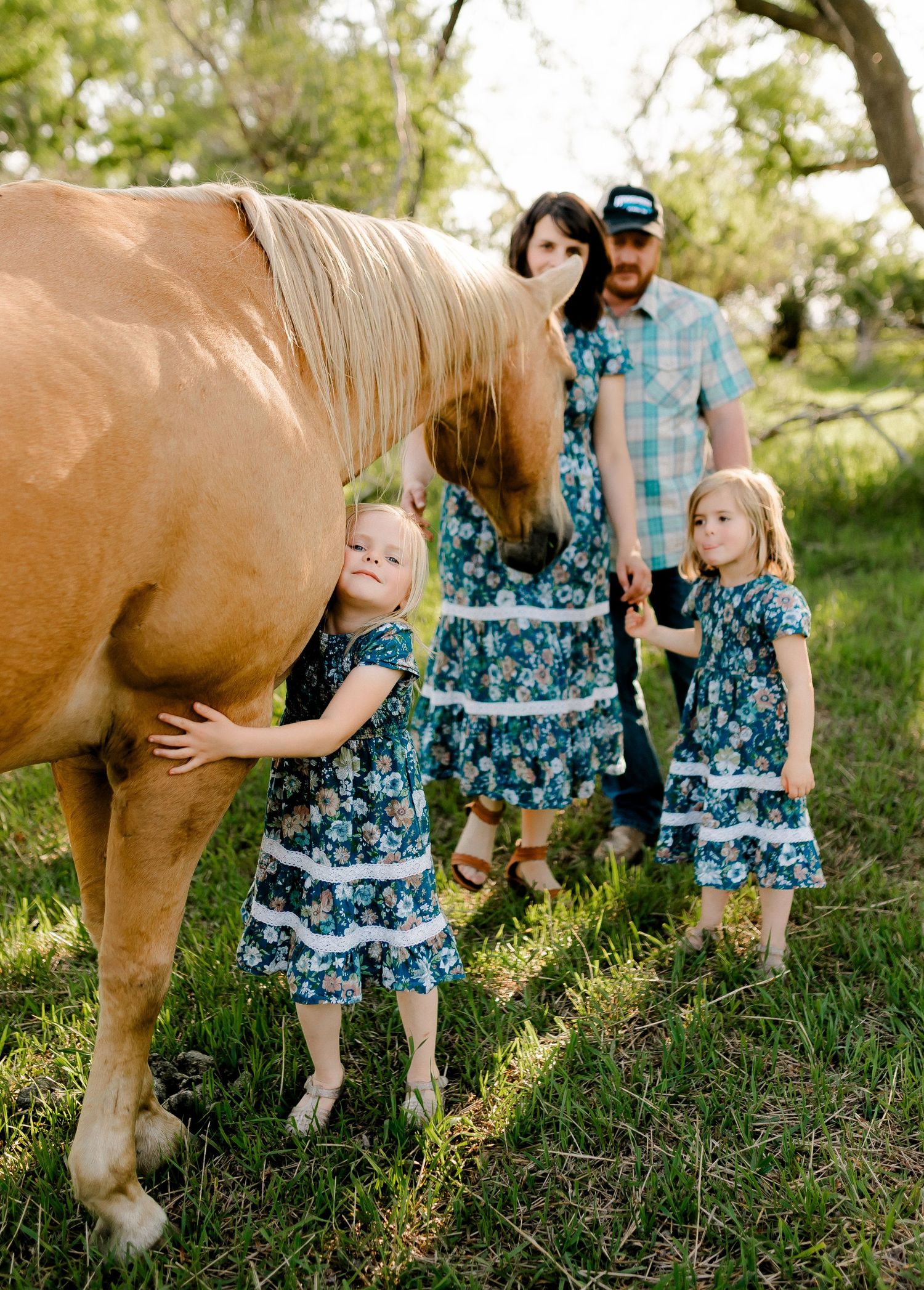 Candid family portrait with natural light and movement in south dakota