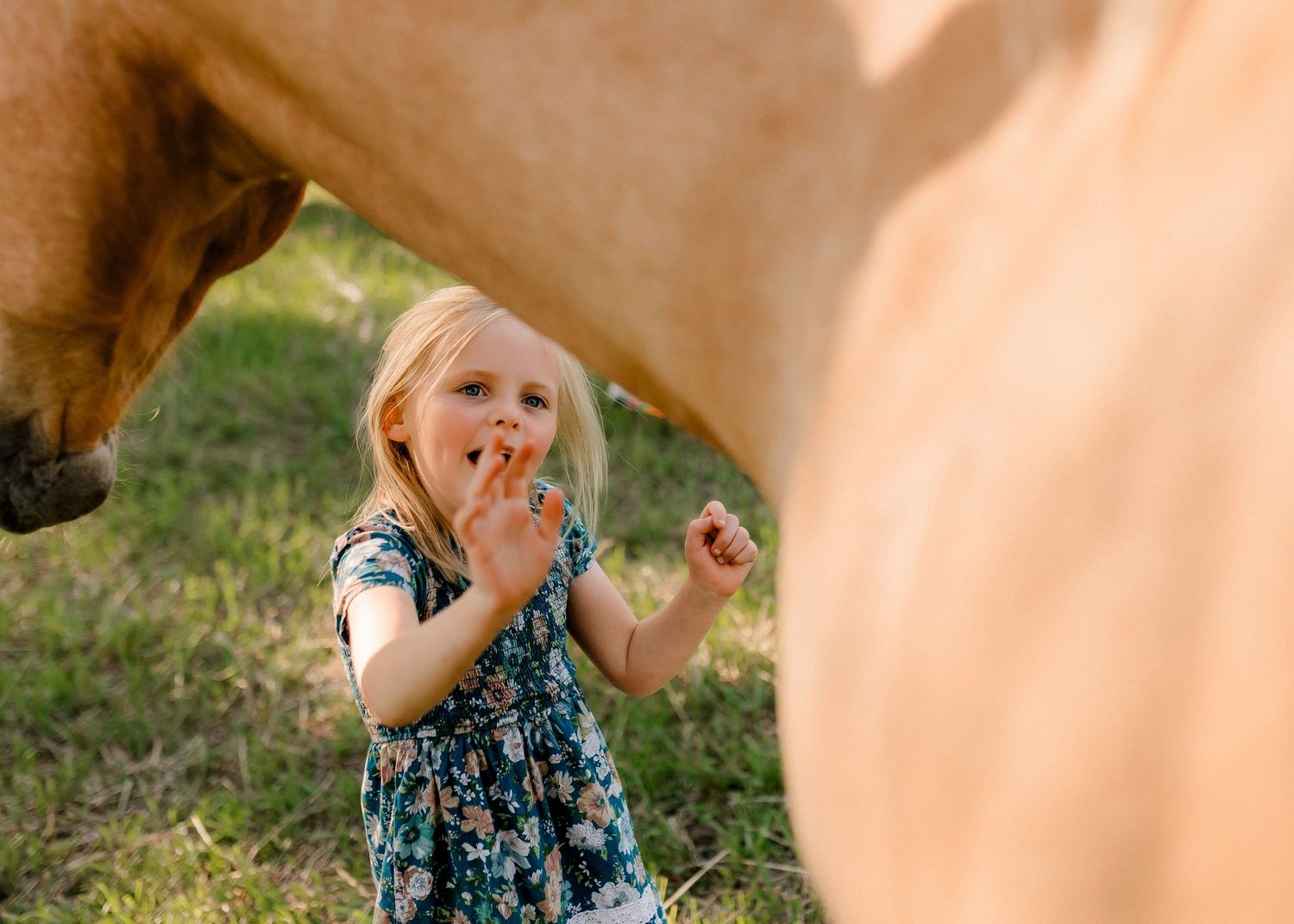 Candid family portrait with natural light and movement in south dakota