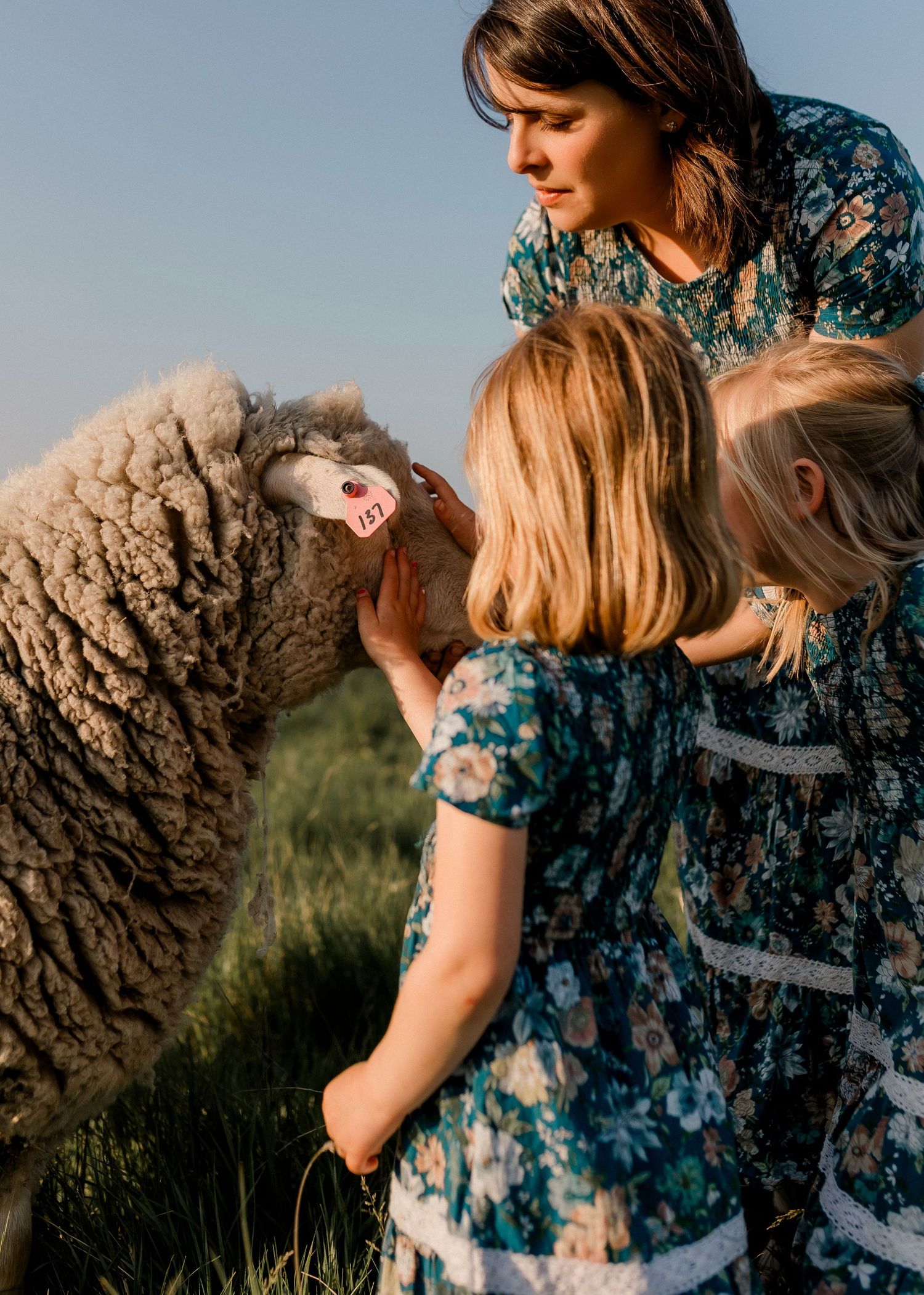 Candid family portrait with natural light and movement in south dakota