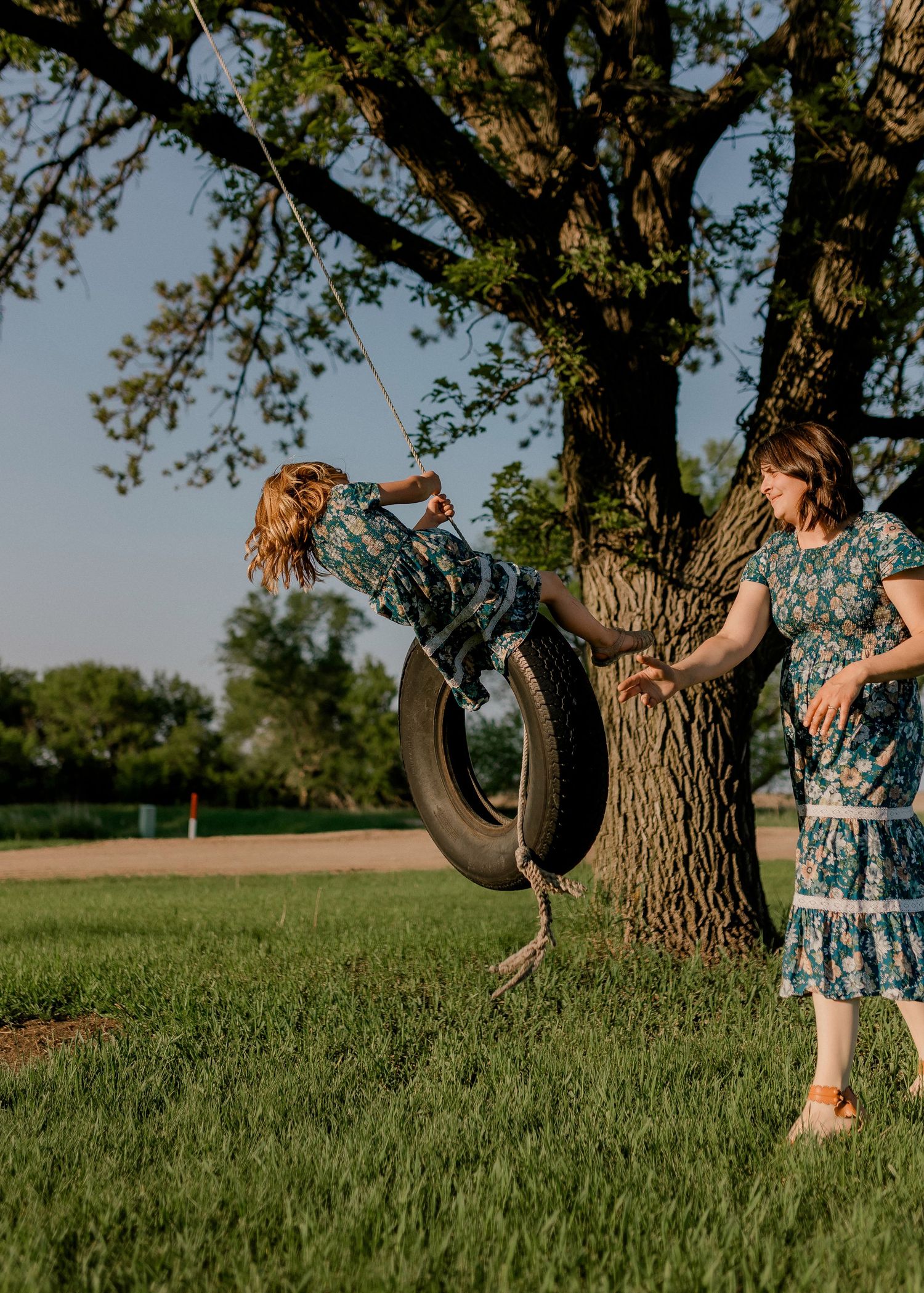 Candid family portrait with natural light and movement in south dakota