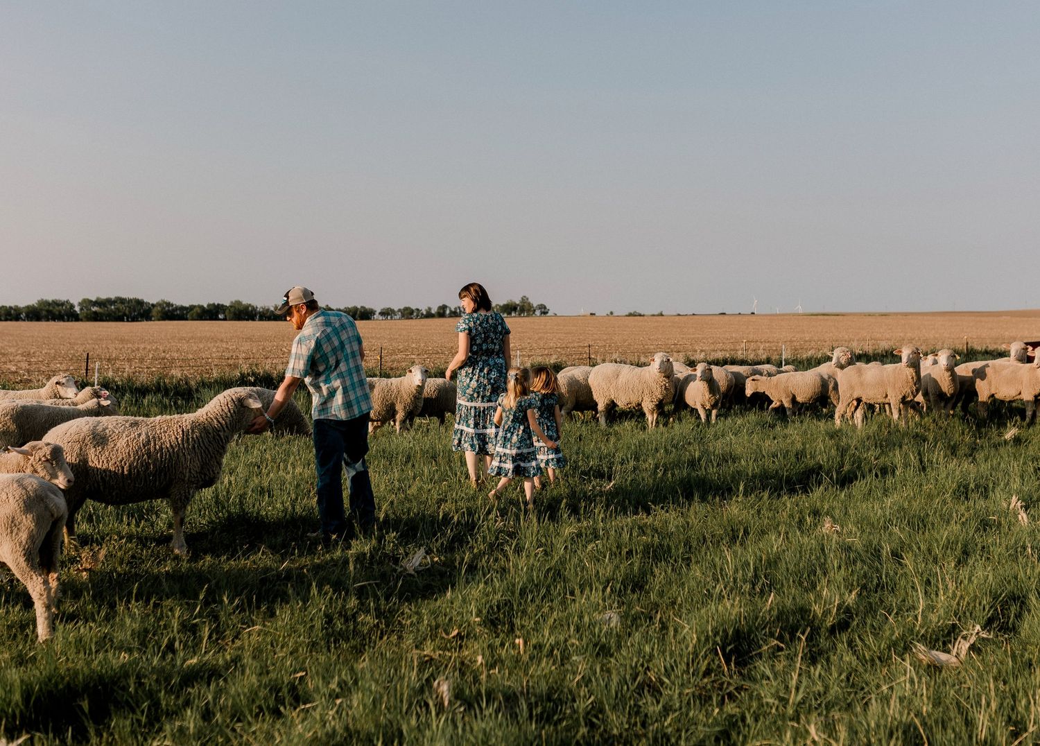 Candid family portrait with natural light and movement in south dakota
