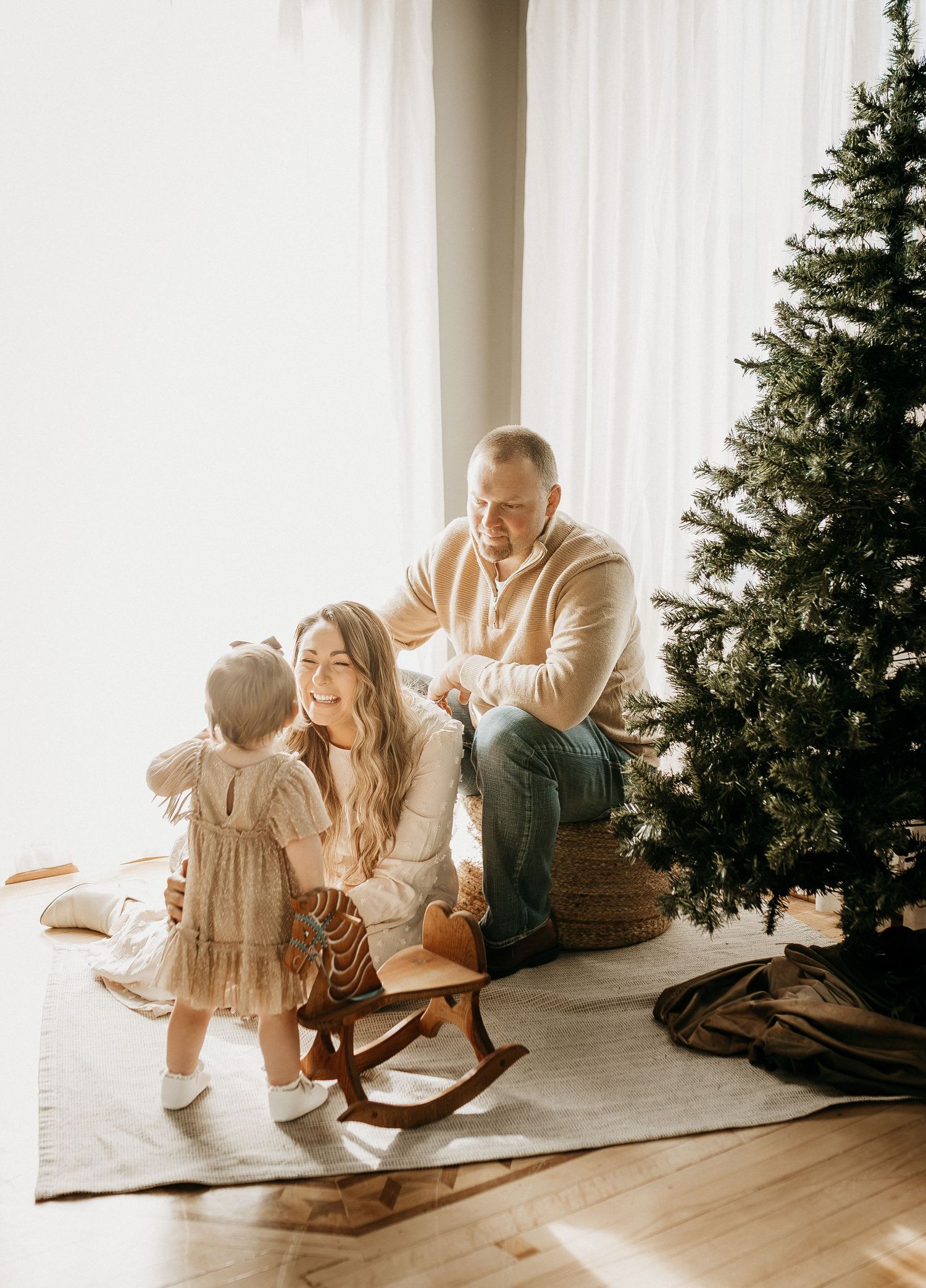 Mini photography session with Catie K Photography in natural light studio