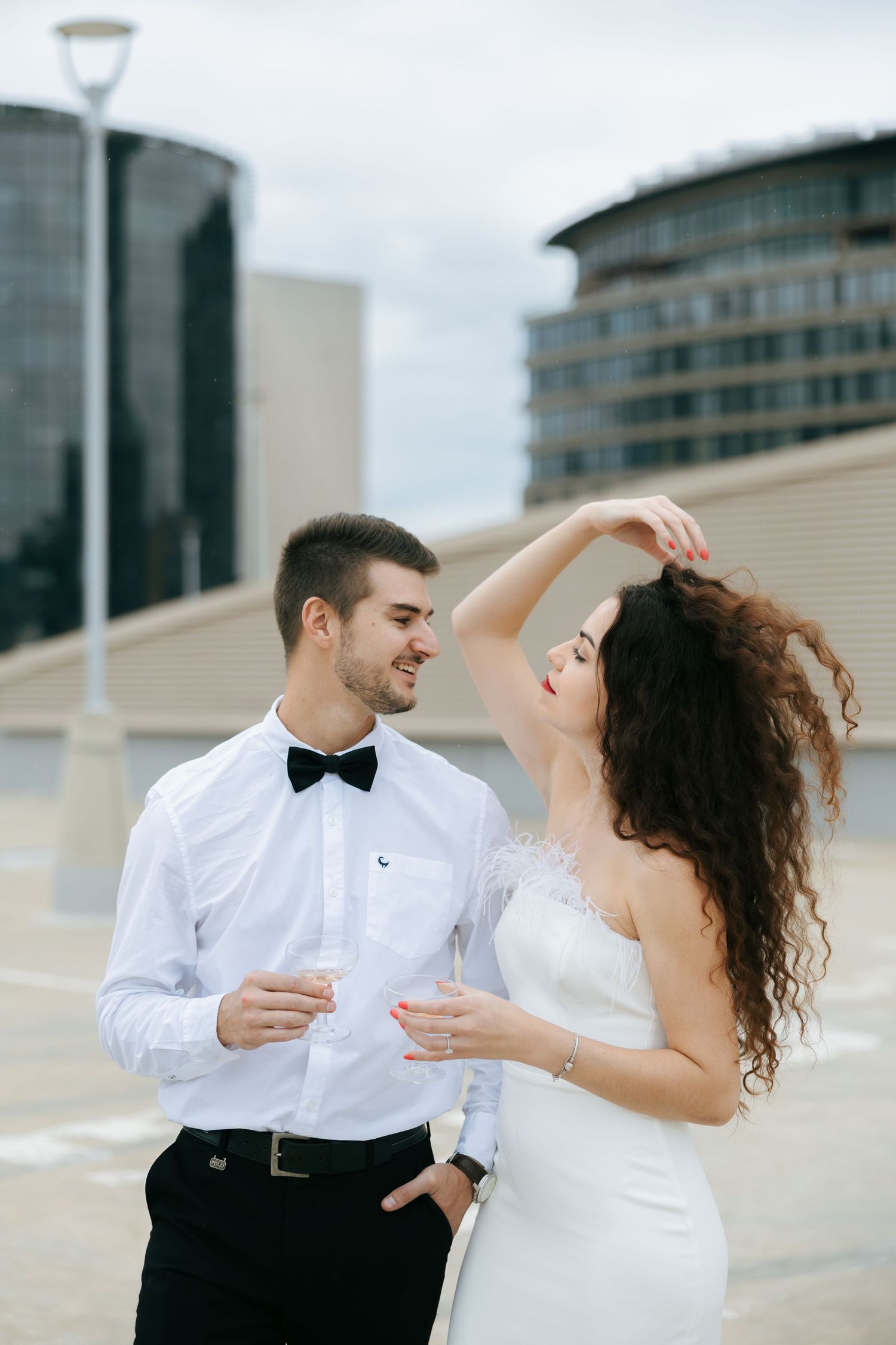 couple intimately posed