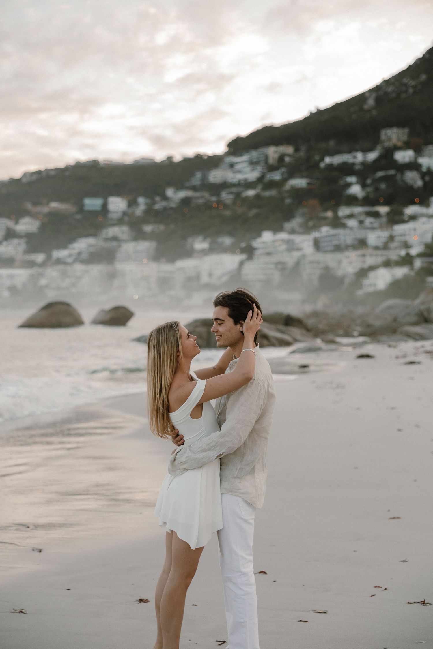 couple on the beach in cape town