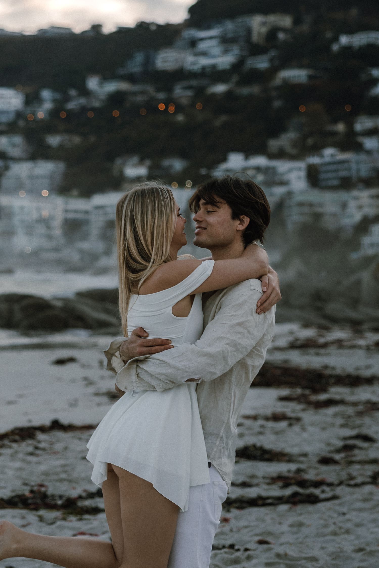 couple on the beach in cape town