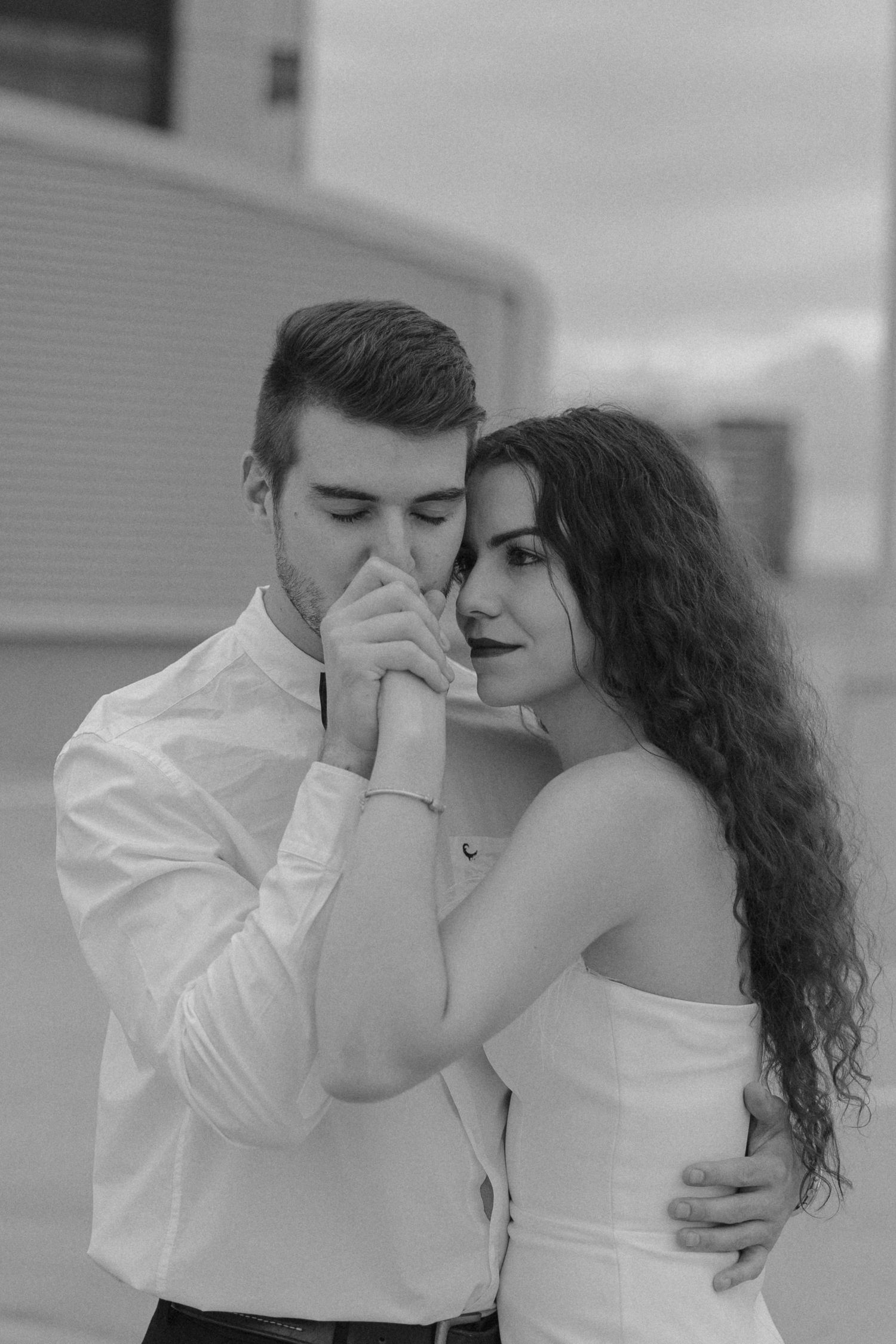 couple intimately posed