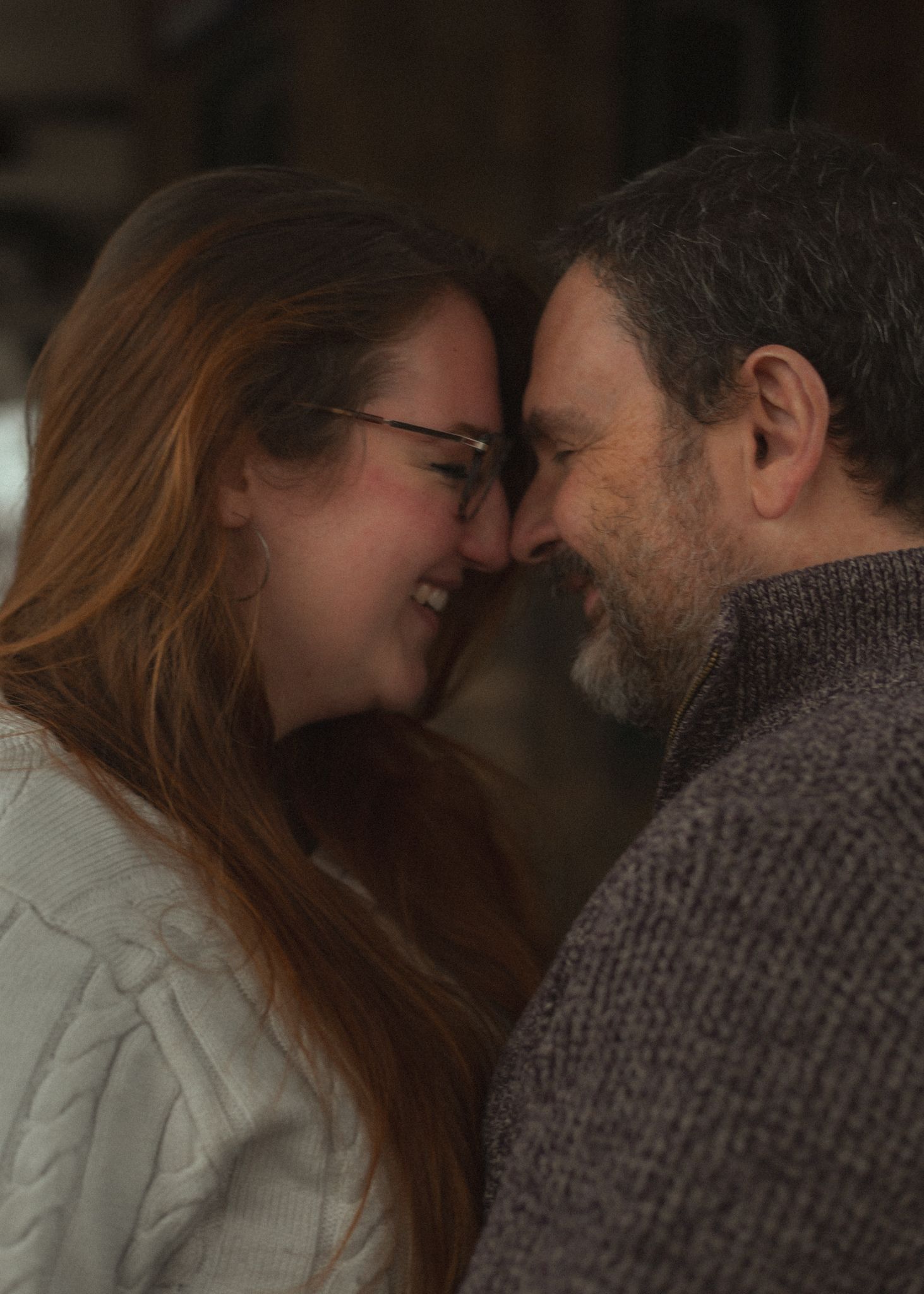 A romantic couple shares intimate moments in a progressive sequence of five similar close-up shots. Montgomery County PA