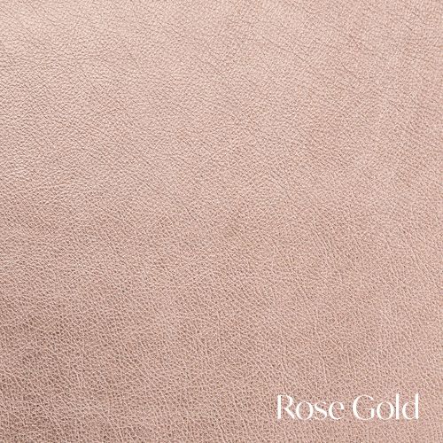 Textured rose gold metallic background with elegant text label.