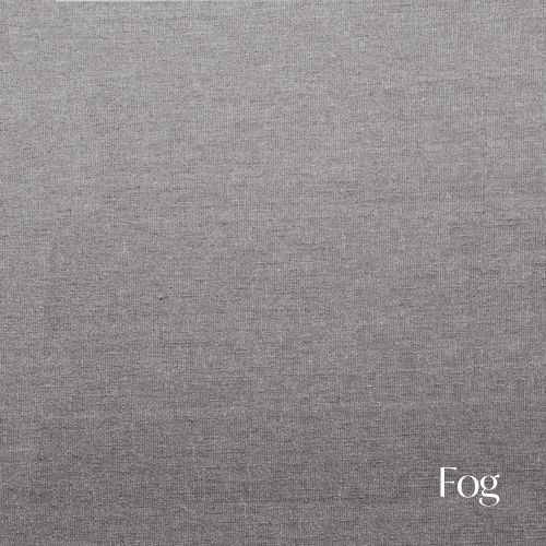 A minimalist black and white text overlay reading 'Fog' on a textured gray gradient background.