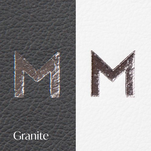 A series of stylized letter M designs showing progressive deconstruction from solid to outline against textured backgrounds.