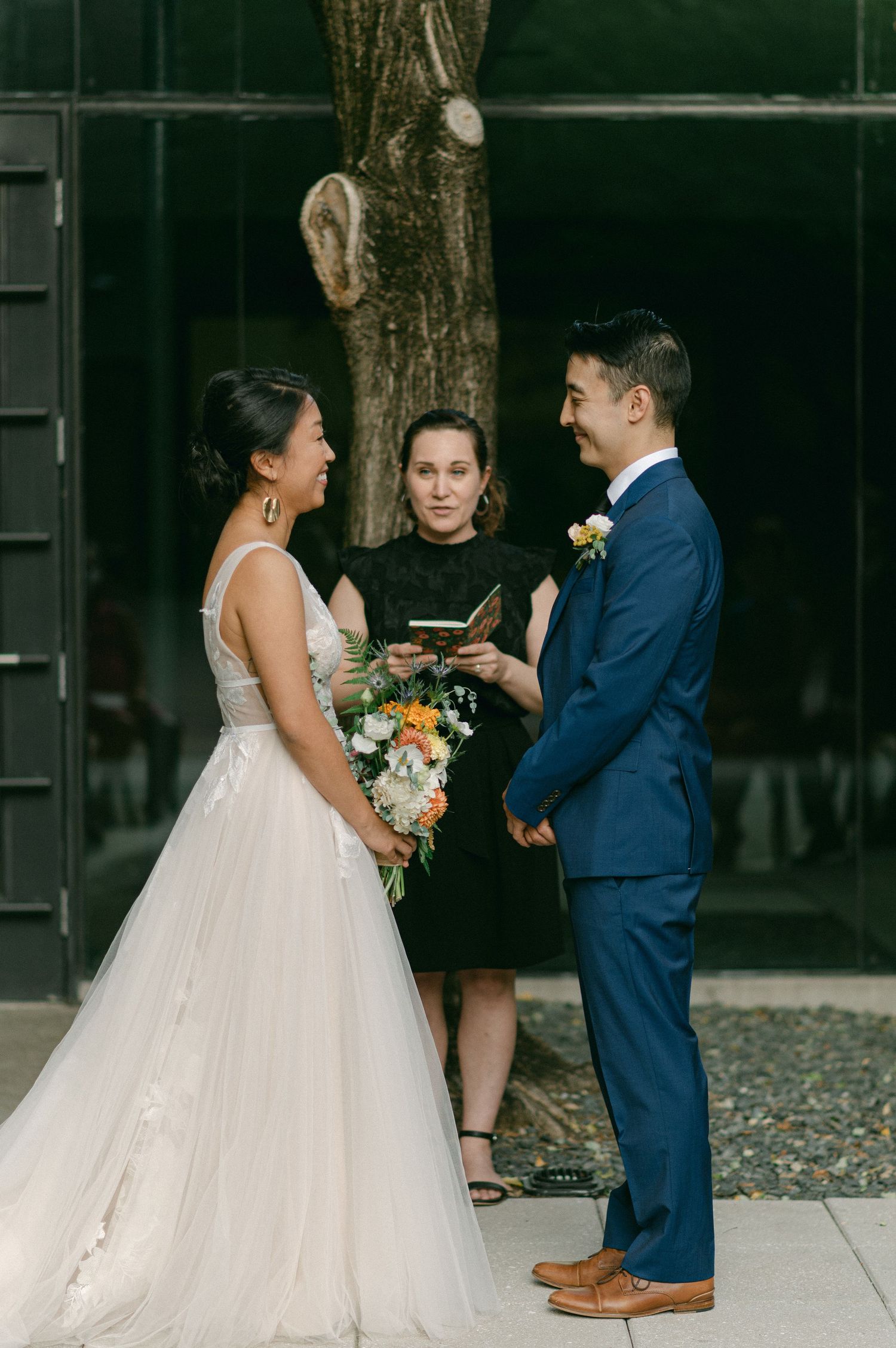 bride and groom during wedding ceremony