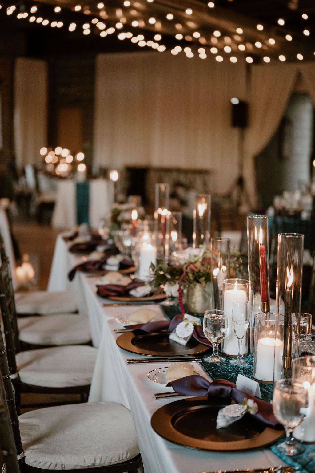 indoor reception table setup at the frederick douglas maritime museum