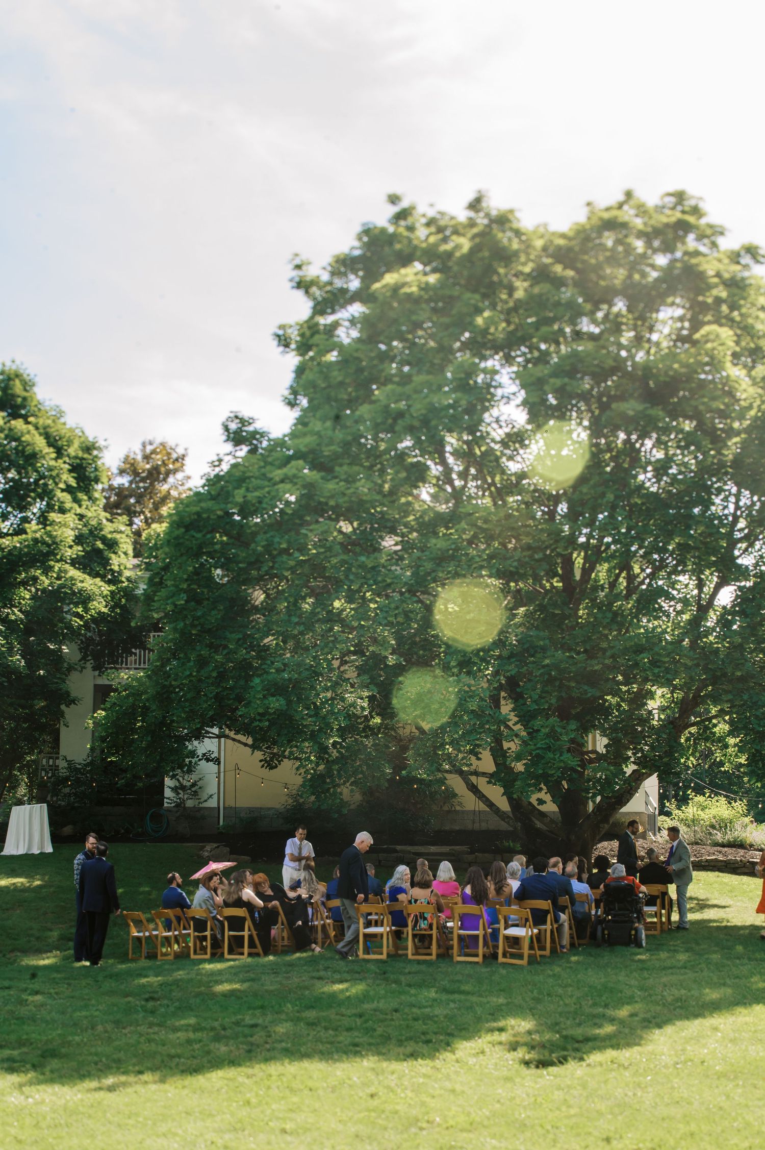 wedding ceremony outdoors at the inn at mt. ida maryland wedding venue photographer