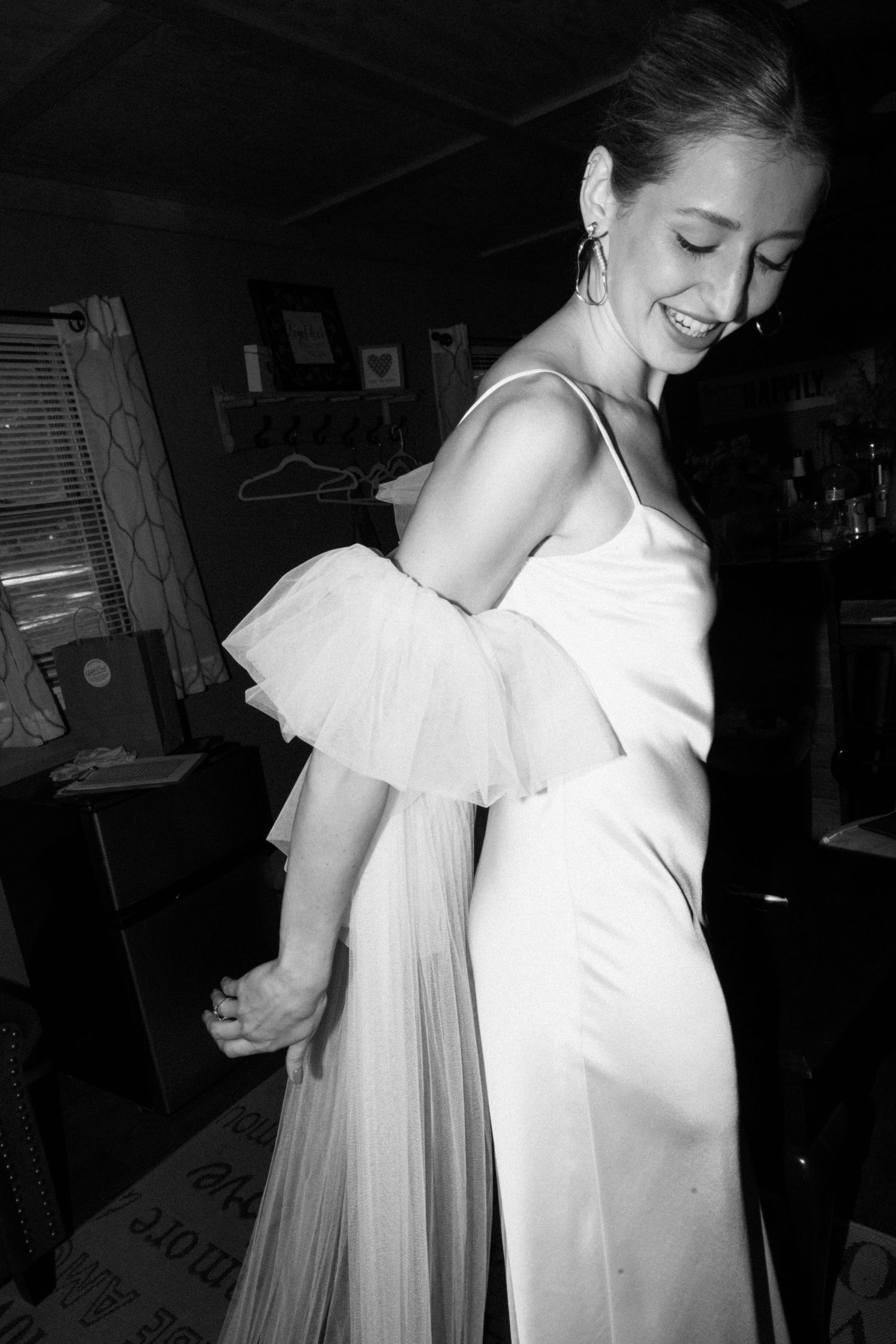 bride with cape