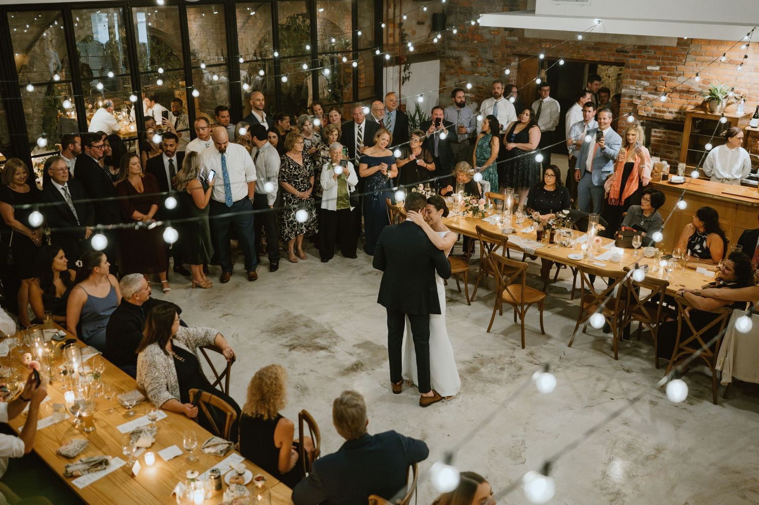 couple shares first dance at woodberry kitchen wedding photography