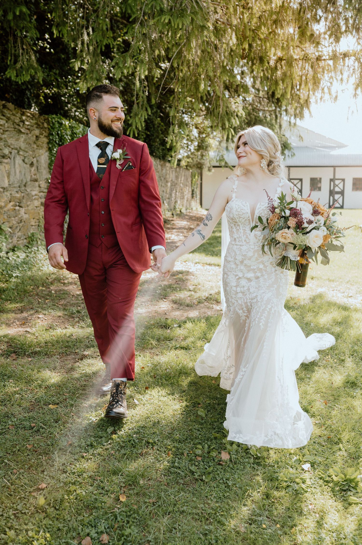 Cold Saturday Farm Wedding Carroll County Maryland Photographer Summer Finksburg just married