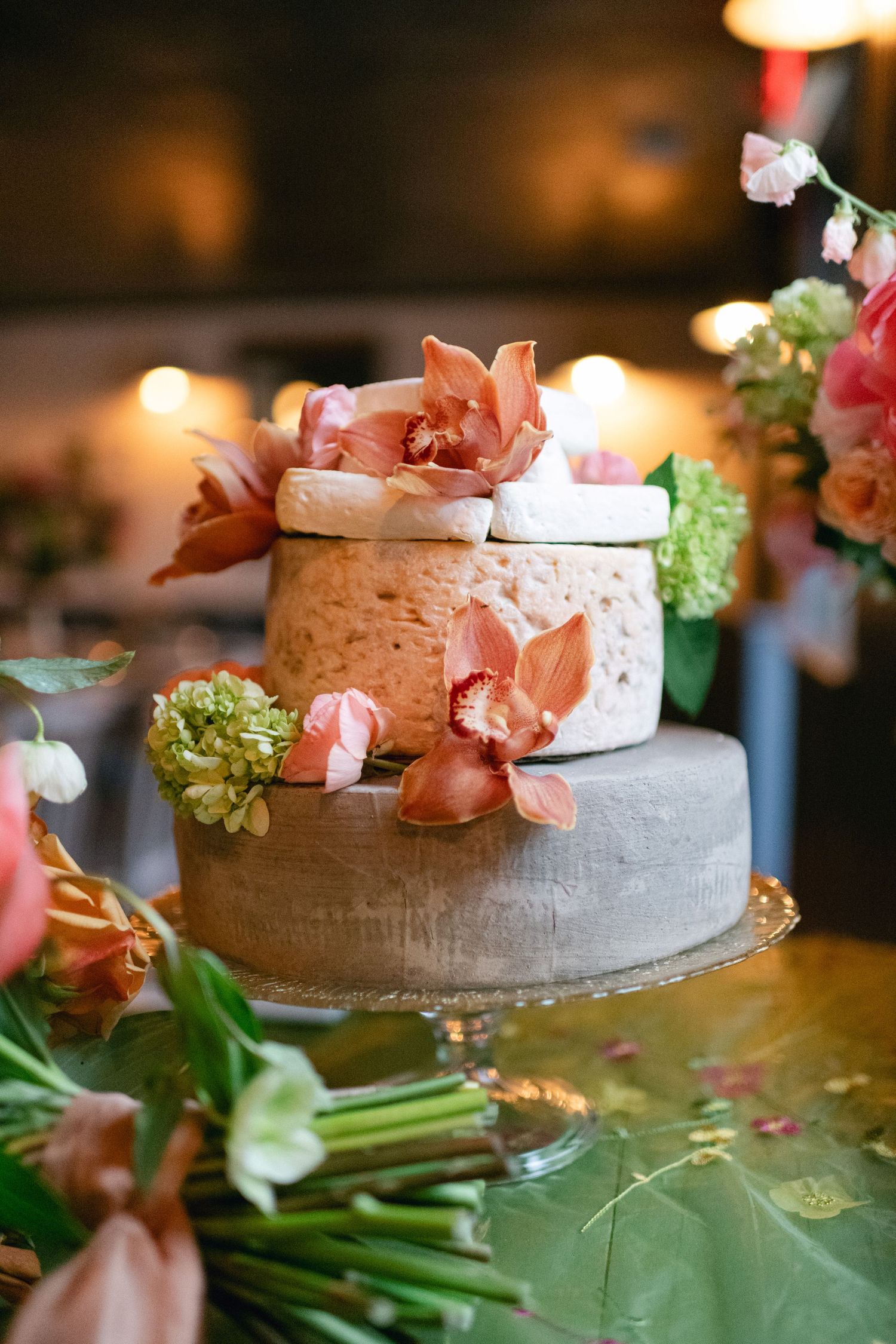 Wedding cake made of cheese