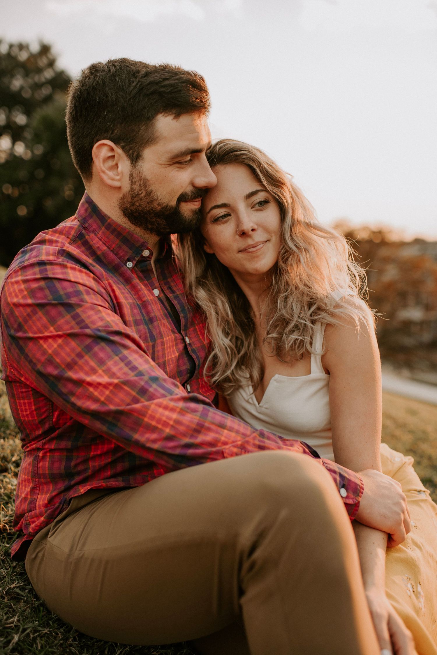 Tender moment captured during golden hour portrait session.