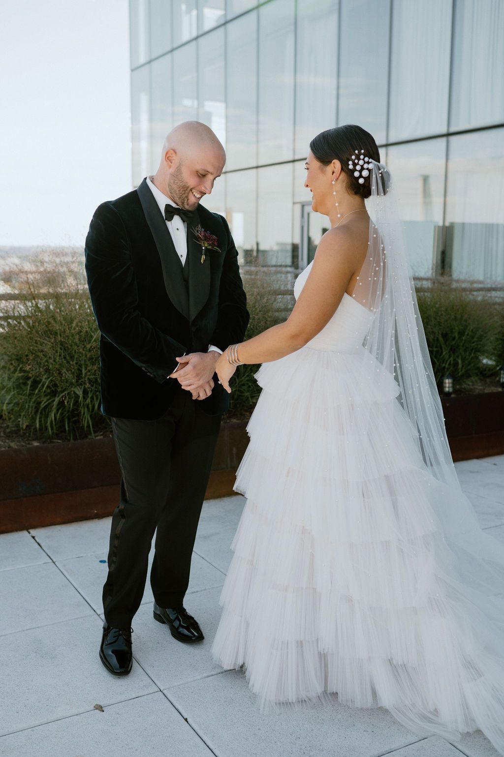 First look wedding photos maryland wedding photographer