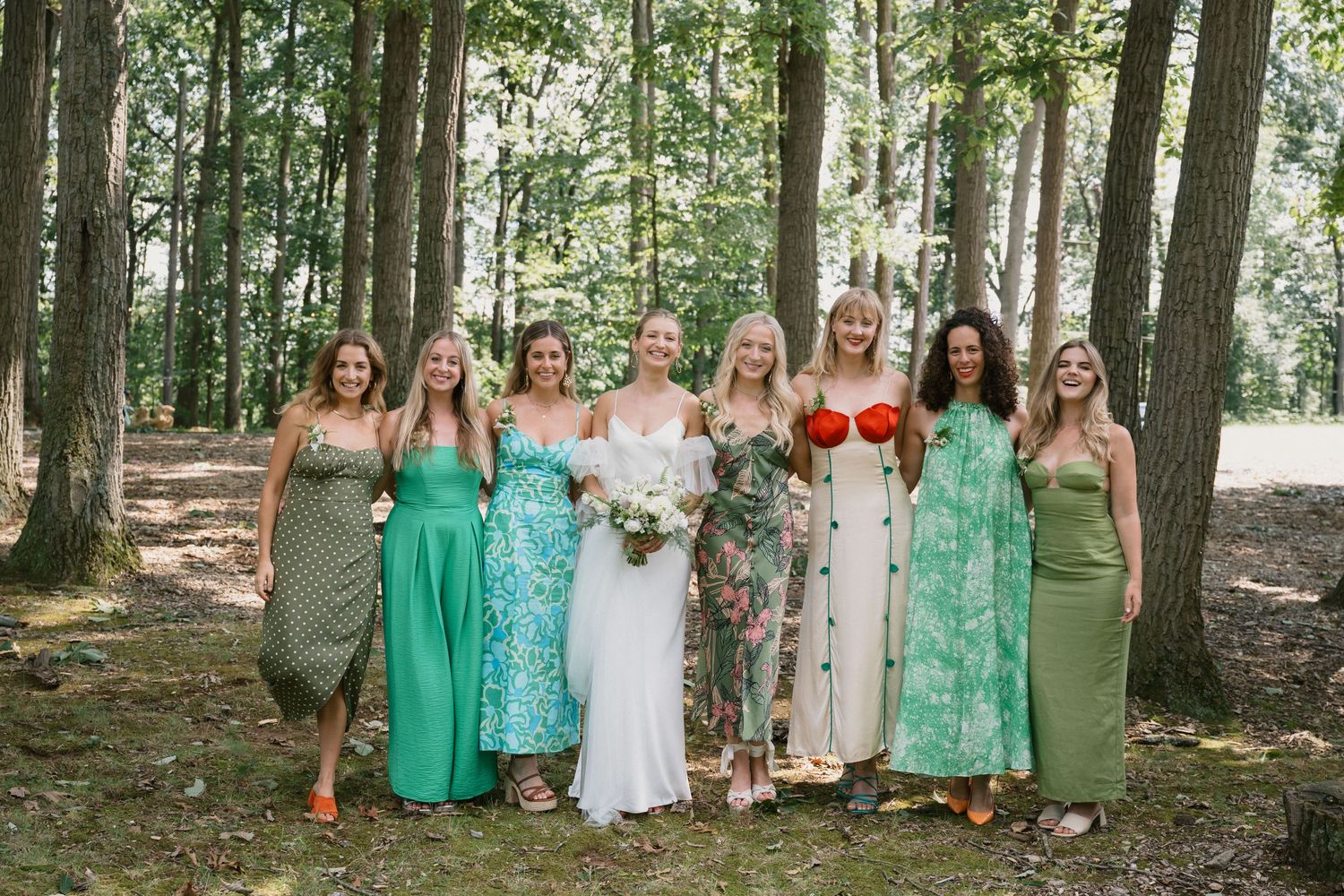 bride and bridesmaids
