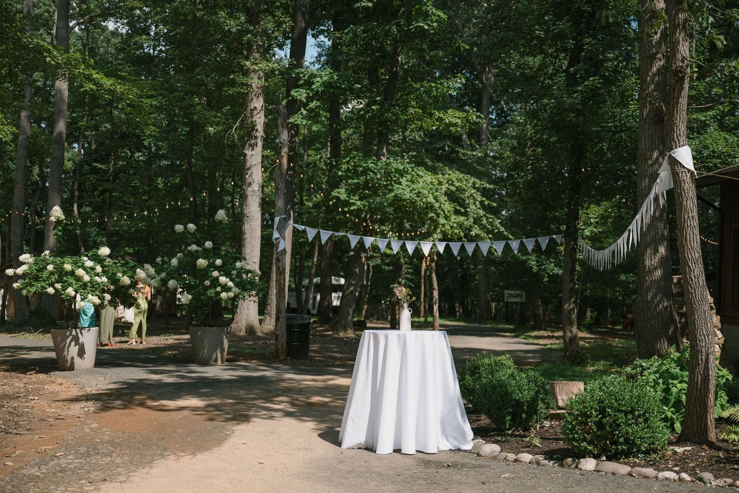 table set up at camp hidden valley