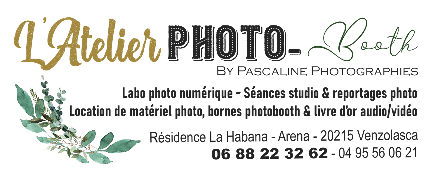 LOCATION DE BORNES PHOTOBOOTH LIVRE D’OR AUDIO ET VIDEO en CORSE L'Atelier PHOTO-Booth by Pascaline Photographies Venzolasca Haute-Corse