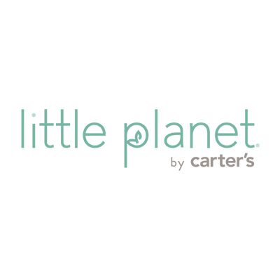Simple turquoise text logo reading 'little planet by carter's' in a modern minimalist font.