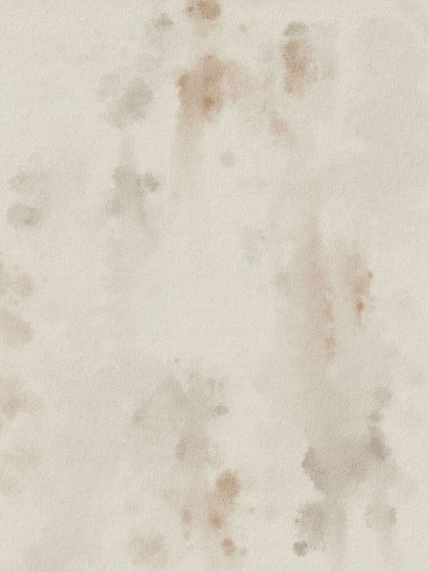 Abstract watercolor texture with soft beige and taupe tones, featuring subtle paint splatter marks on a light cream background.