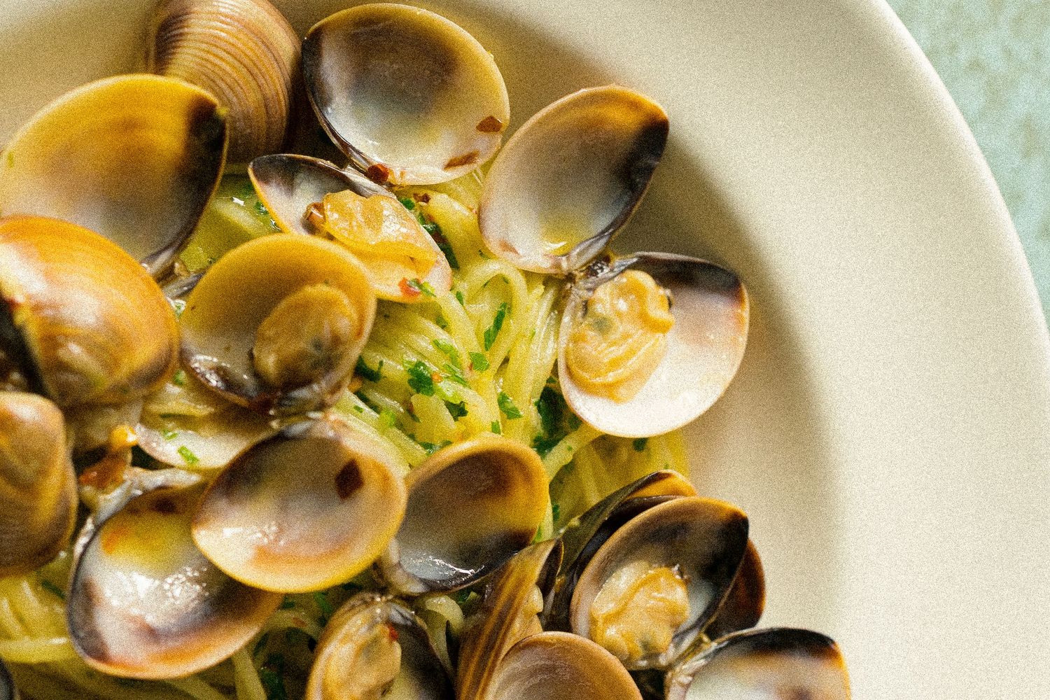 Linguine alle vongole served at Locanda Scappi, Italian restaurant in Helsinki