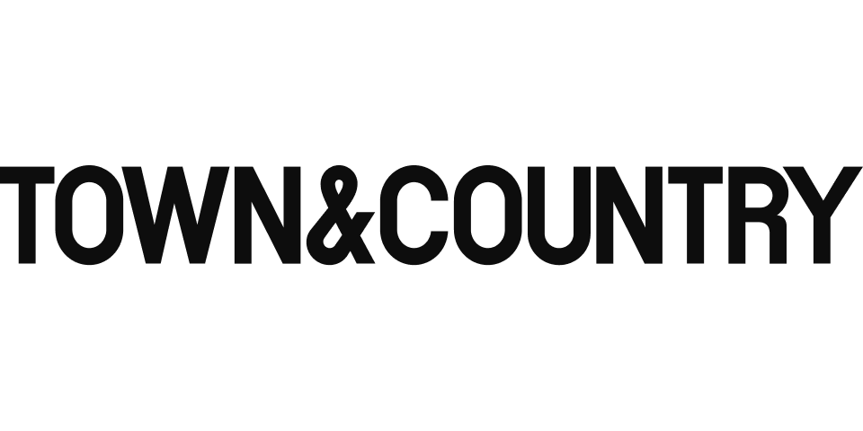 Town & Country magazine logo in bold black text on white background.