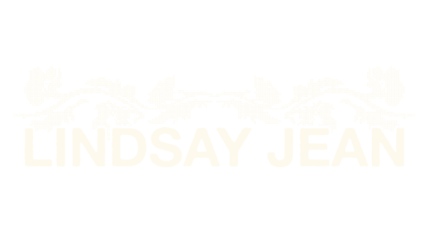 Lindsay Jean logo in elegant cream lettering with decorative floral accents on a white background.