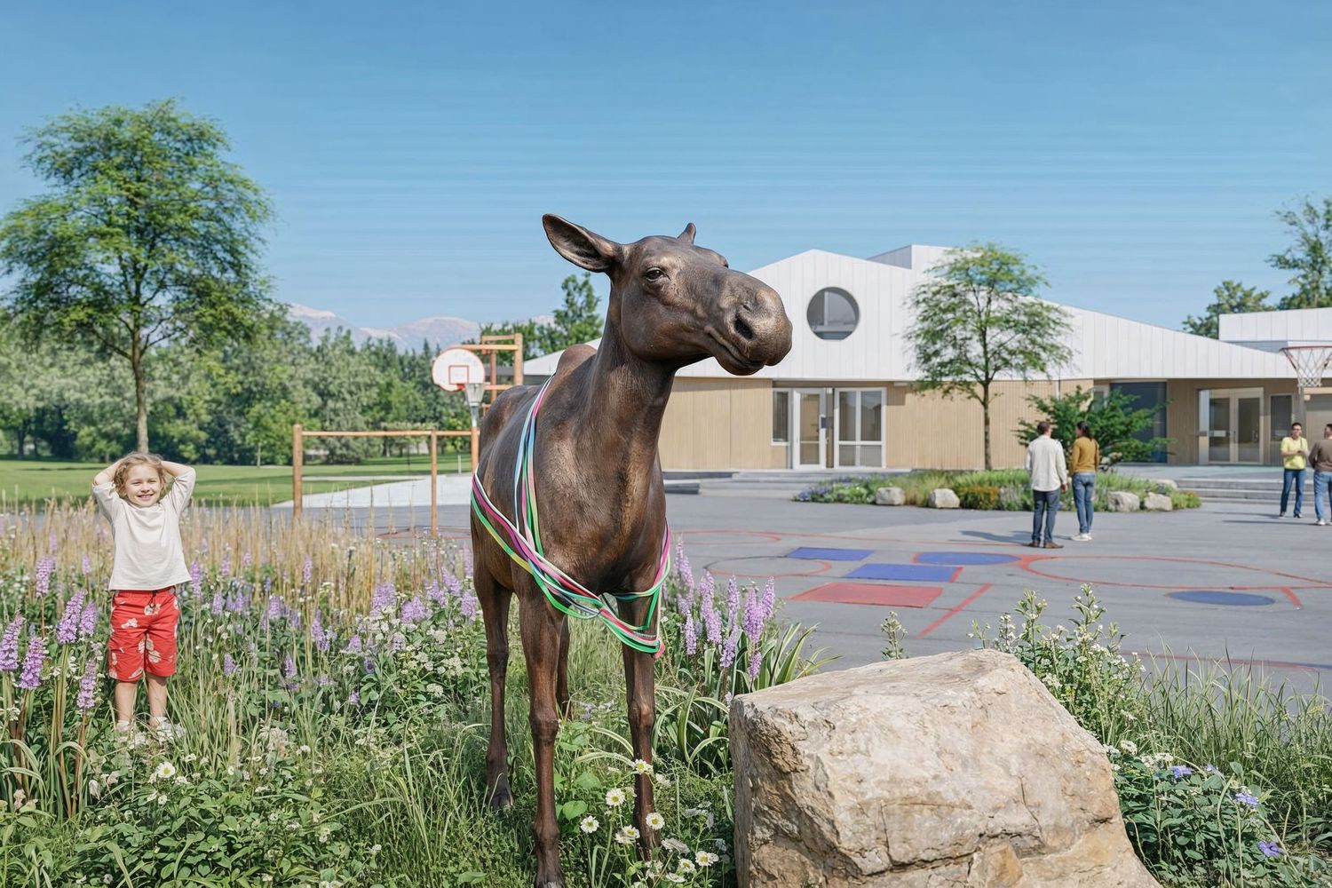 illustration art public, art public illustration, illustration pour espace public, visuel art public, illustration urbaine, intégration art