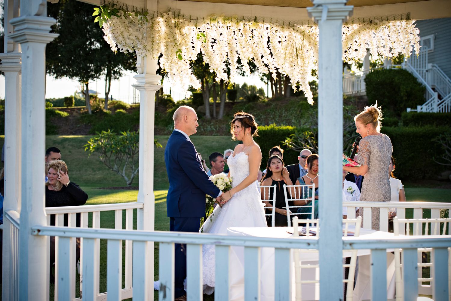 Couple during their ceremony.