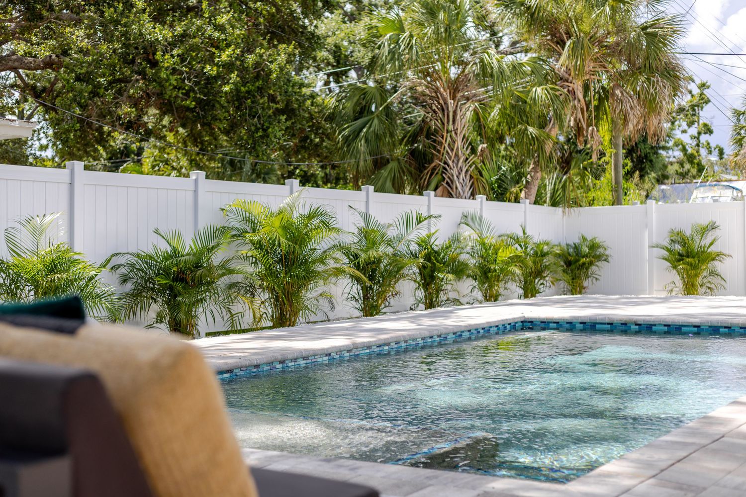 Pool area real estate photography by Sunlit Space