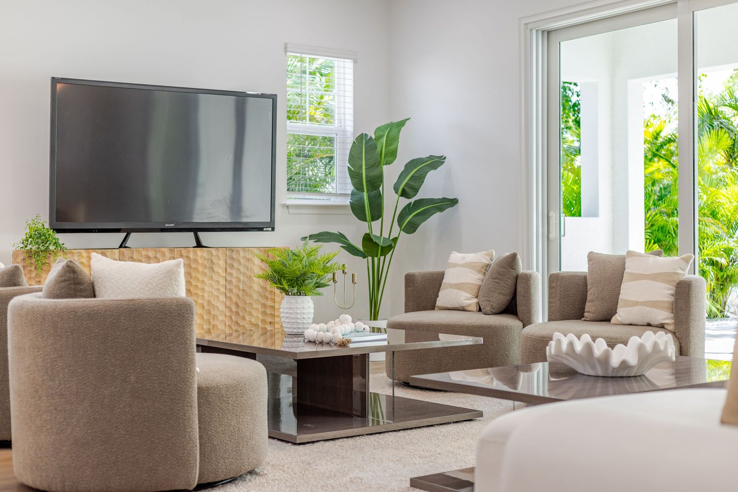 Bright living room real estate photography Florida