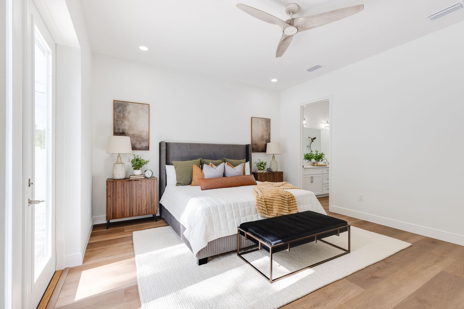 Spacious bedroom real estate photo Florida