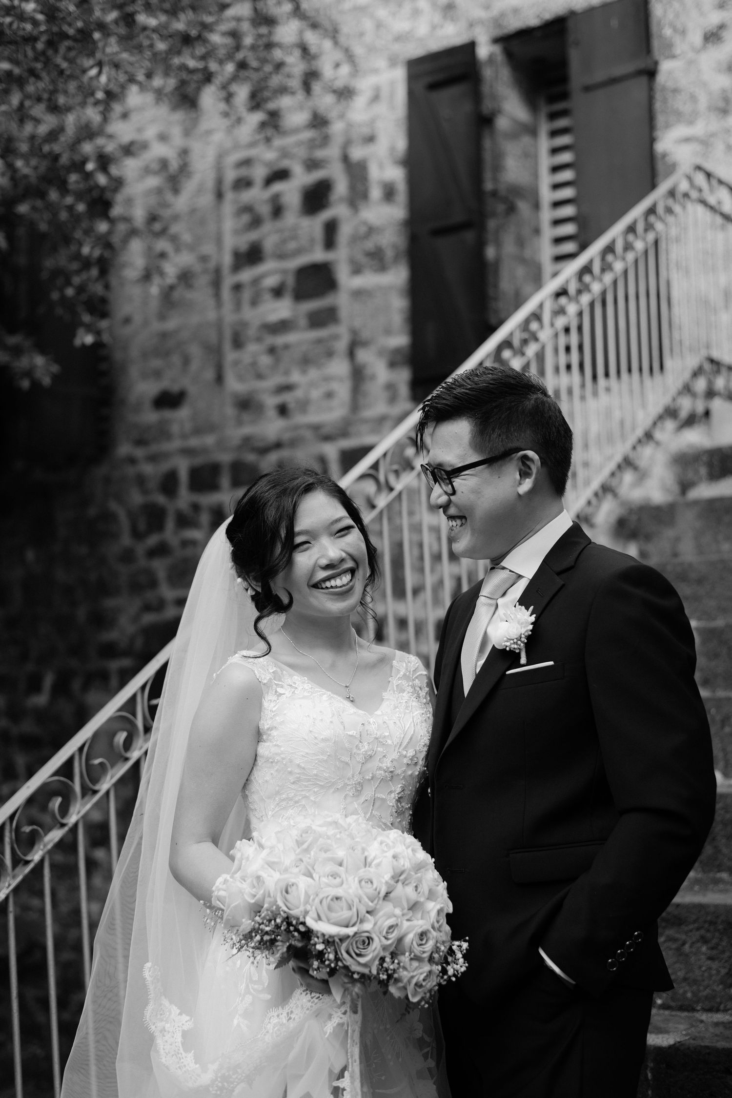 bride groom black and white