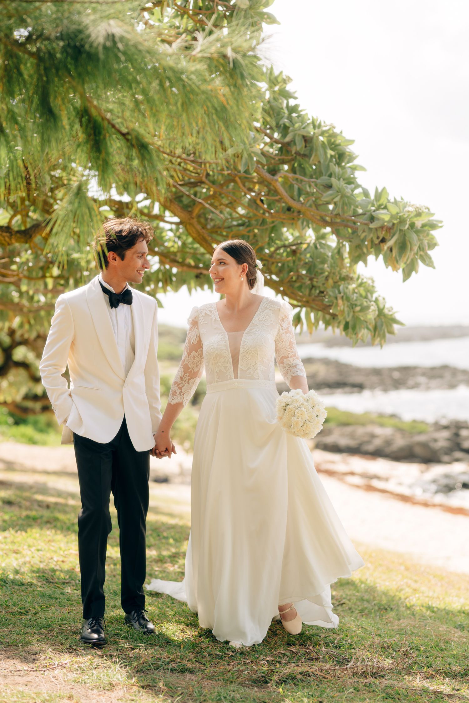 married couple bride groom
