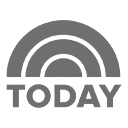 The TODAY show logo featuring a grey semicircle design on white background.