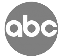 Simple ABC television network logo in monochrome.