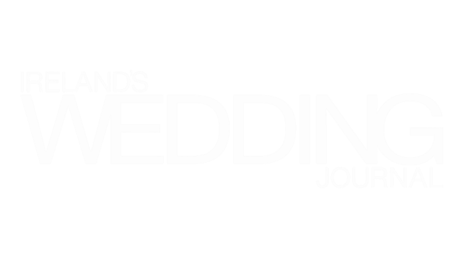 The Wedding magazine logo displayed in white text on a clean background.