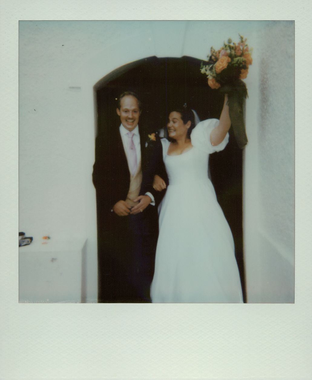A collection of vintage-style wedding photographs showing couples dancing and celebrating at a reception.