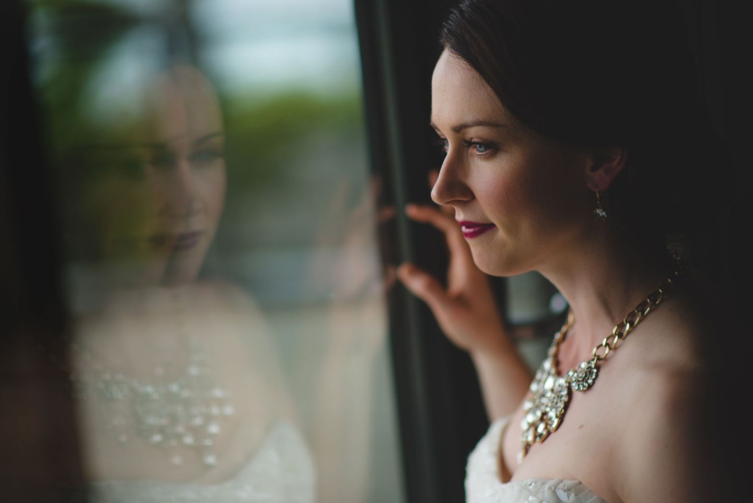 Elegant bridal details captured in soft natural lighting.