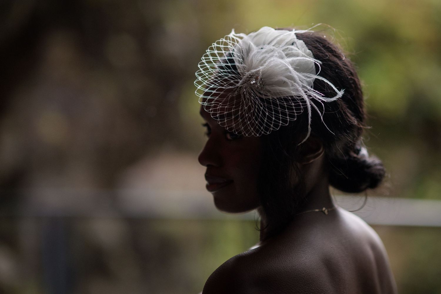Seven wedding photos arranged in a row show intimate moments and details from a romantic celebration.