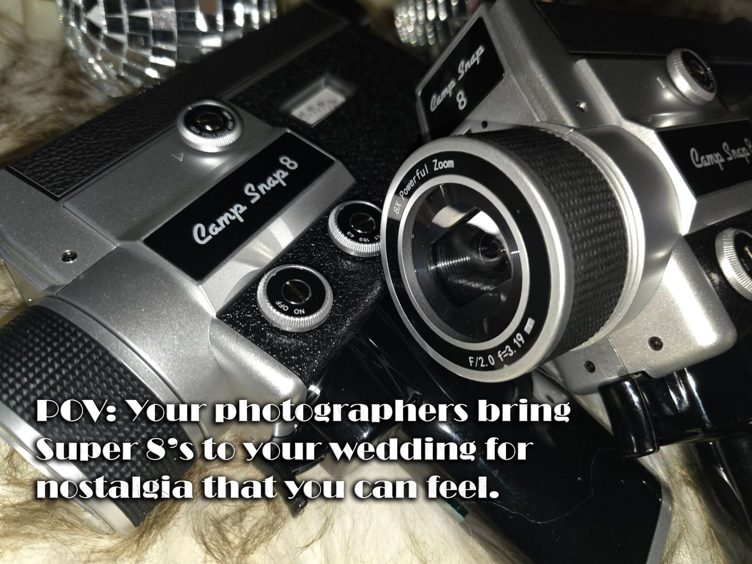 CS8 Super 8 camera used for wedding videography in Huntsville Alabama