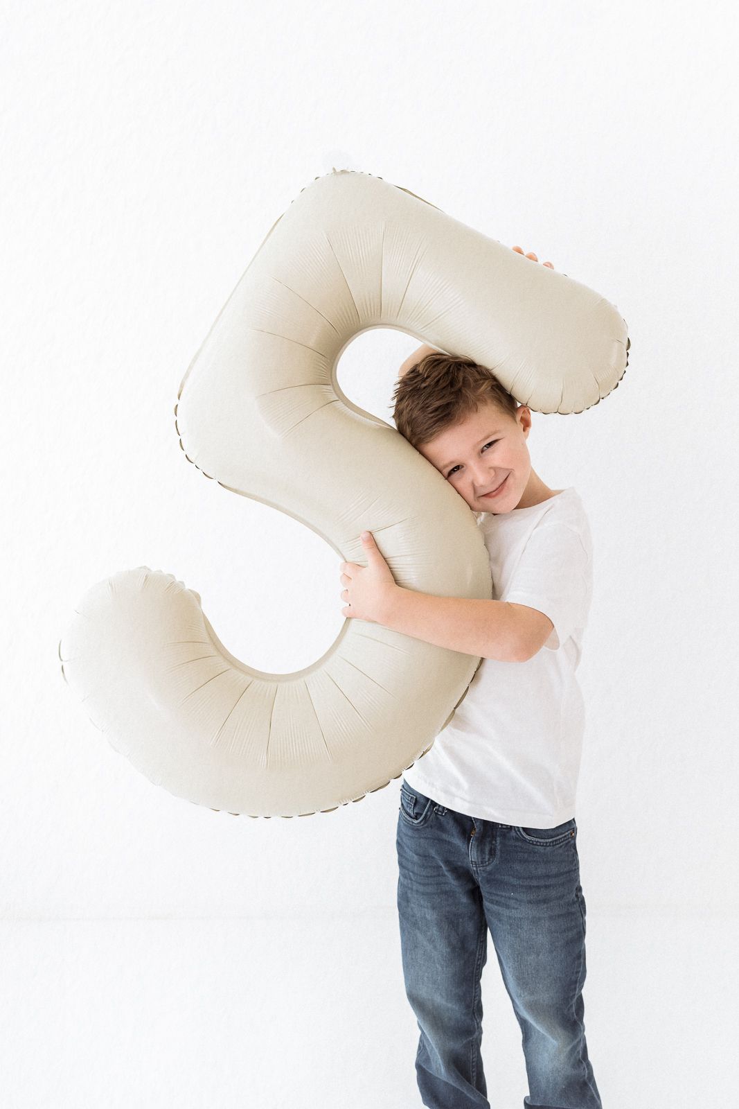 White studio child photography