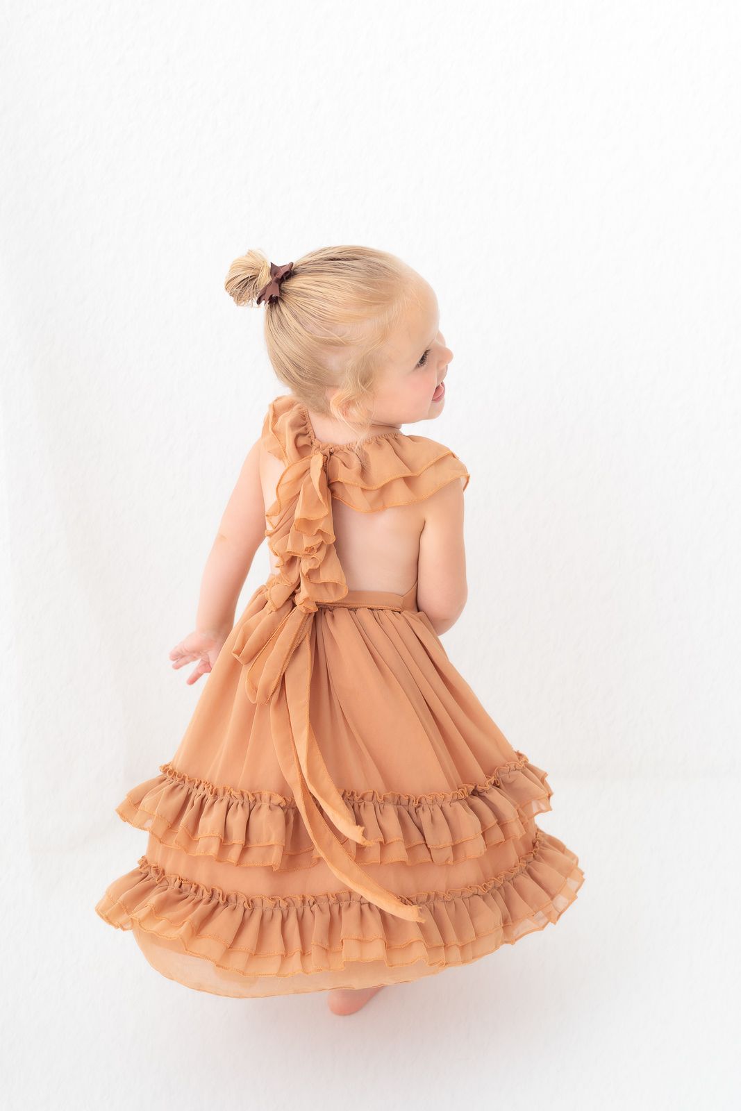White studio child photography